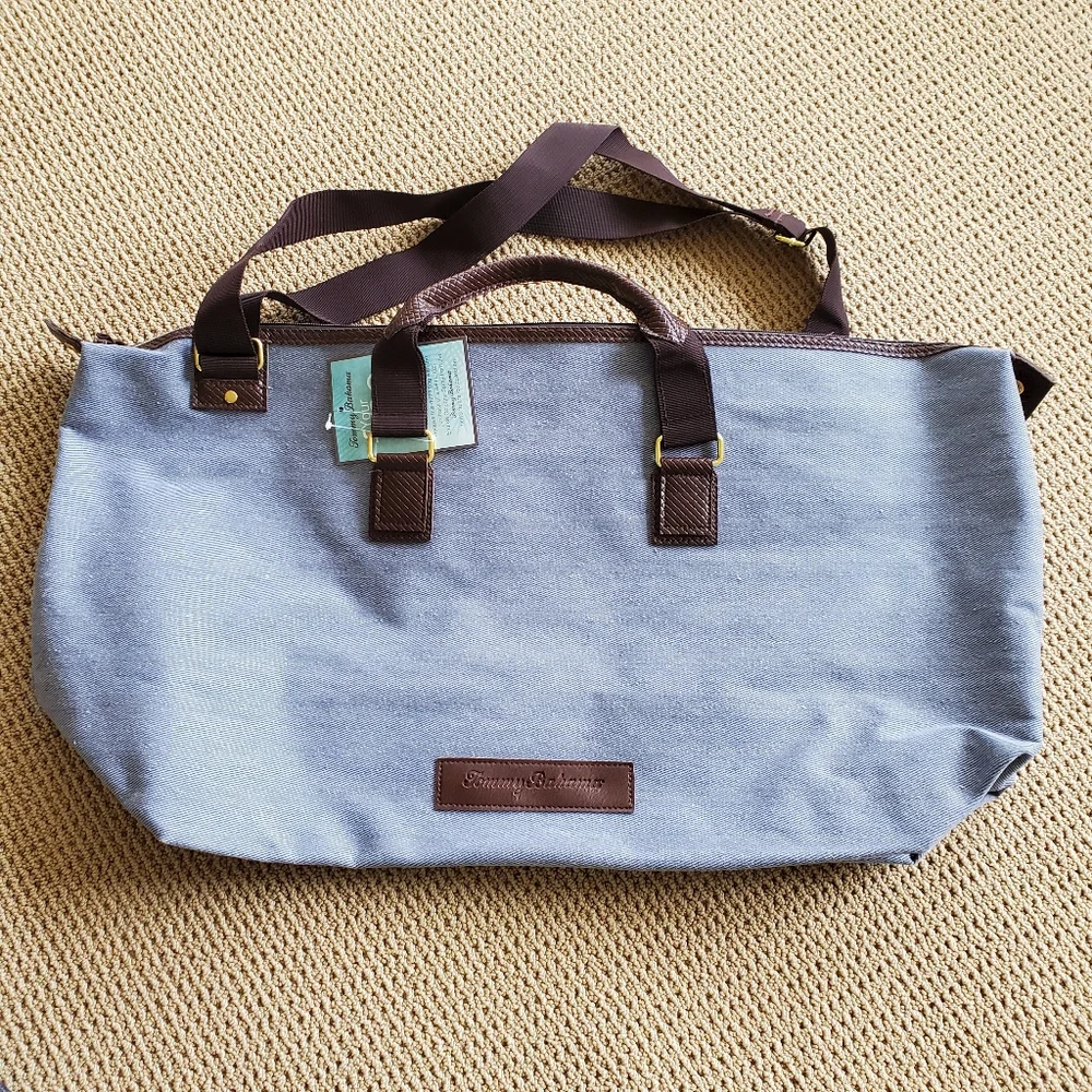 Tommy Bahama Duffel Bag - Expandable Gym Travel Overnight Luggage Weekender NEW